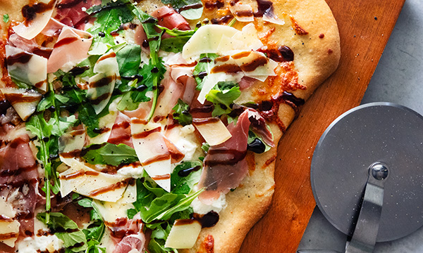 Prosciutto Ricotta Flatbread Pizza